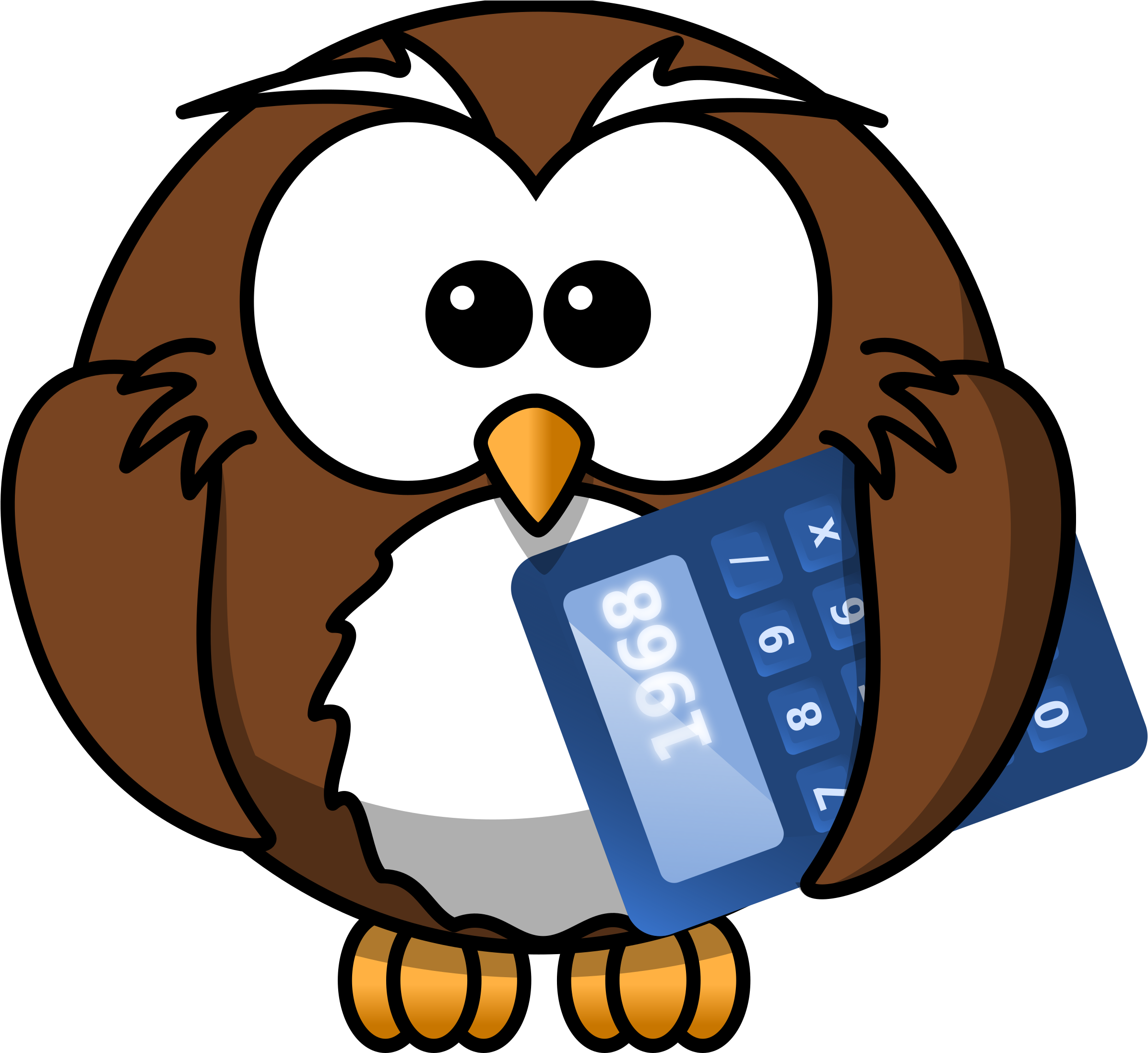 Big Image - Cartoon Owl Transparent Background (2400x2193)