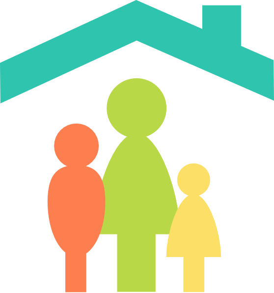 Family Home Clip Art At Clker - Family Clipart (558x595)