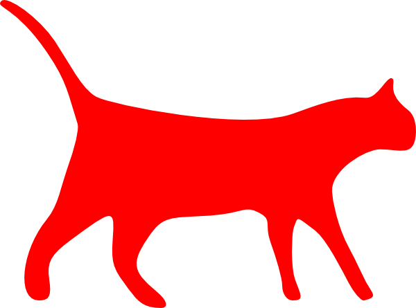 Cat Silhouette Clip Art (600x445)
