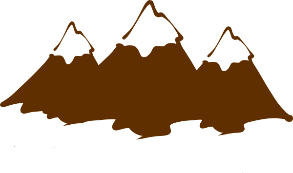 Free Mountain Clip Art Clipart - Mountains Clipart Black And White (600x355)