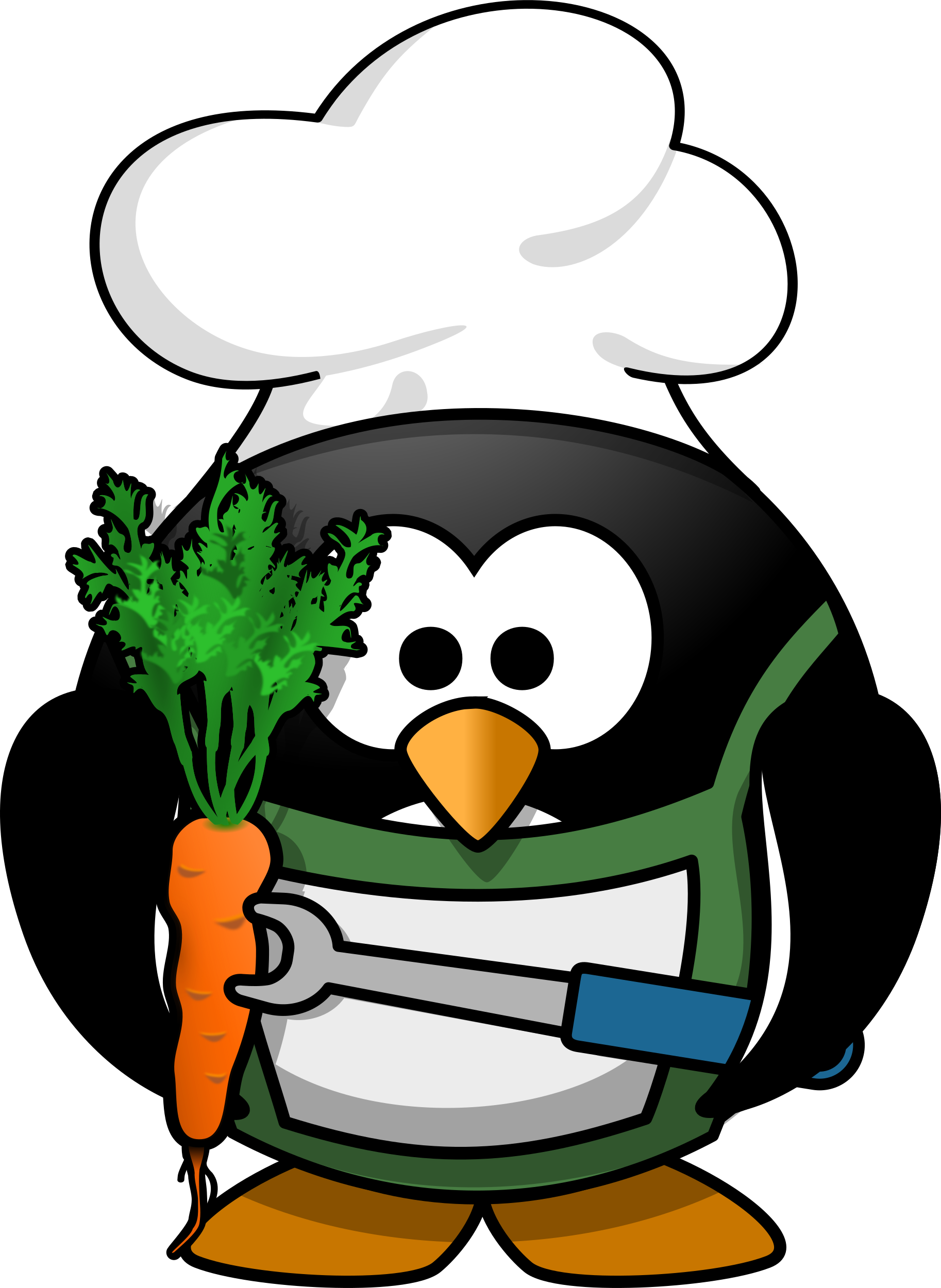 Veggie-penguin Clipart Images - Penguin Grilling (1826x2500)
