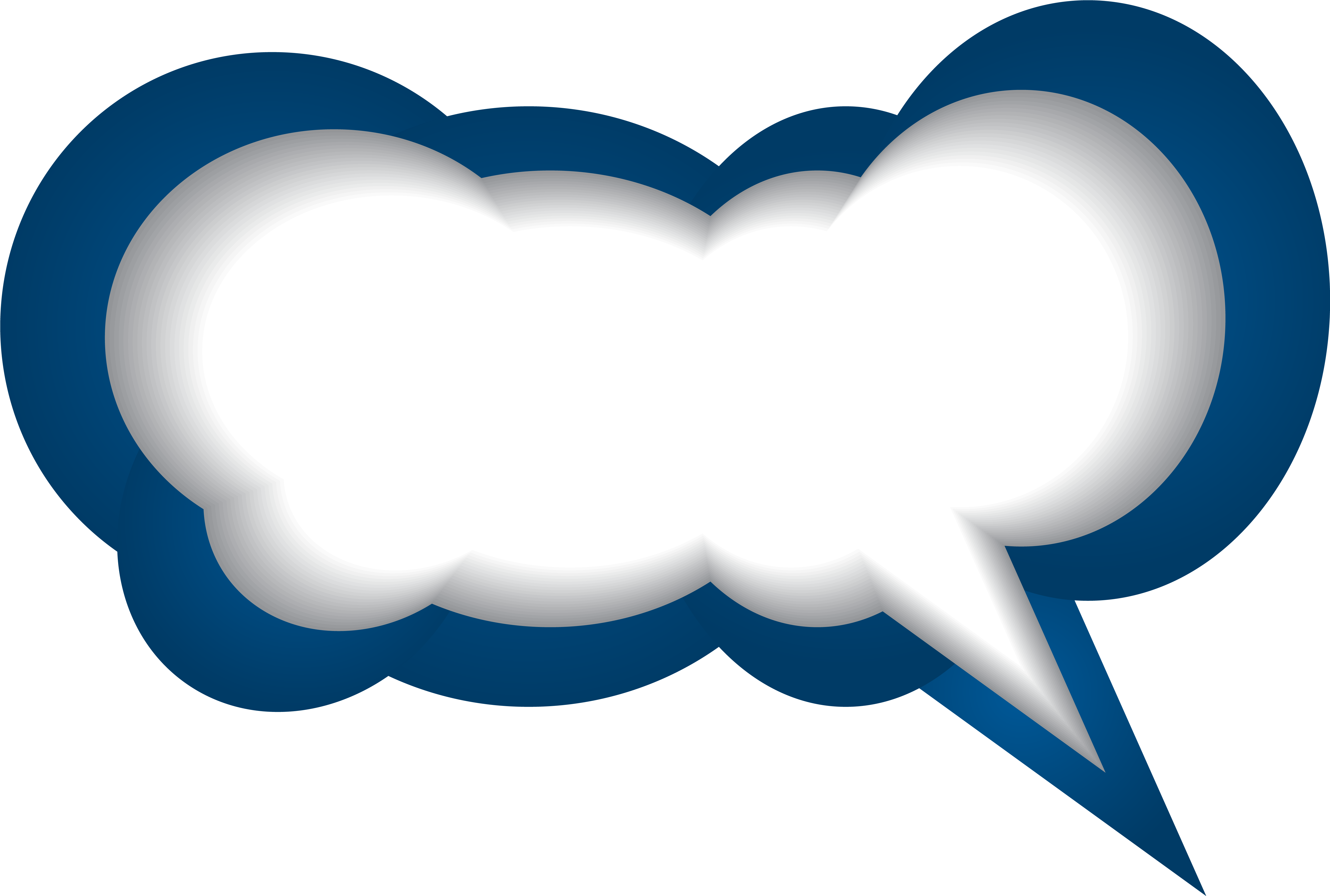 Speech Bubble Blue White Png Clip Art Image - Blue Speech Bubble Png (5441x3666)