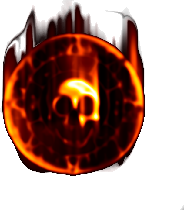 Pirate Coin In Flames 4b - Flame (724x690)