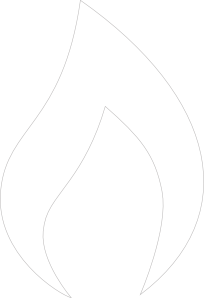 Holy Spirit Flame Clipart - White Flame Vector Png (408x596)