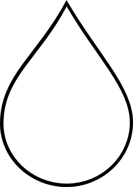 Drops Clipart Teardrop Shape - Rain Drop Coloring Page (426x599)