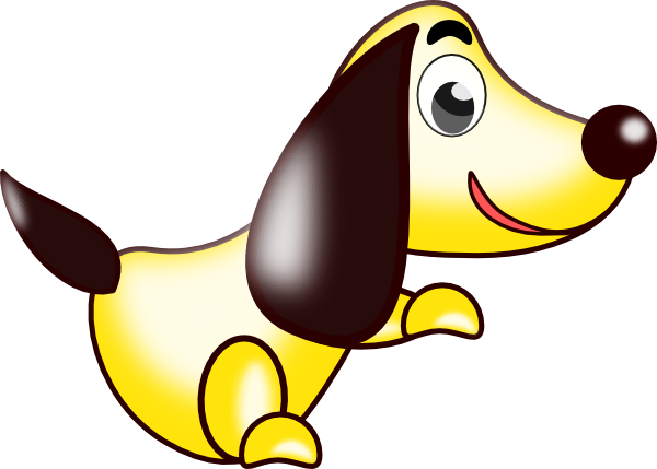 Free Vector Cartoon Dog Clip Art - Custom Cartoon Dog Shower Curtain (600x429)