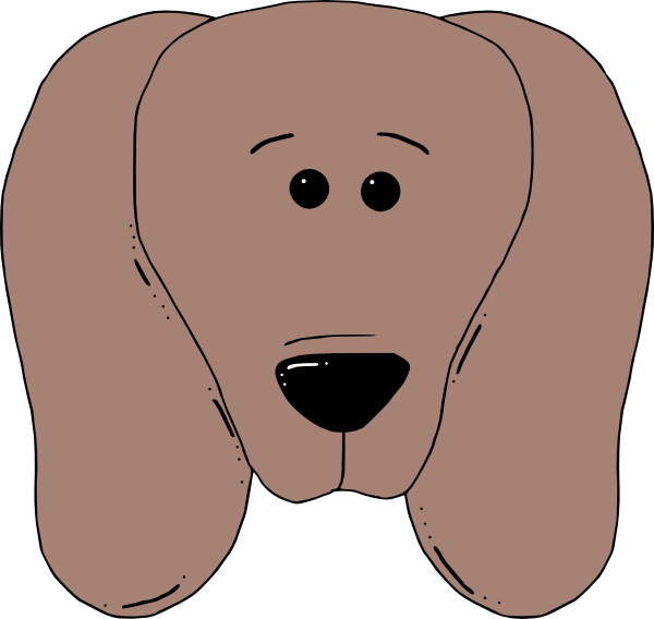 Puppy Dog Face Clip Art - Face Mask Of Dog (600x568)