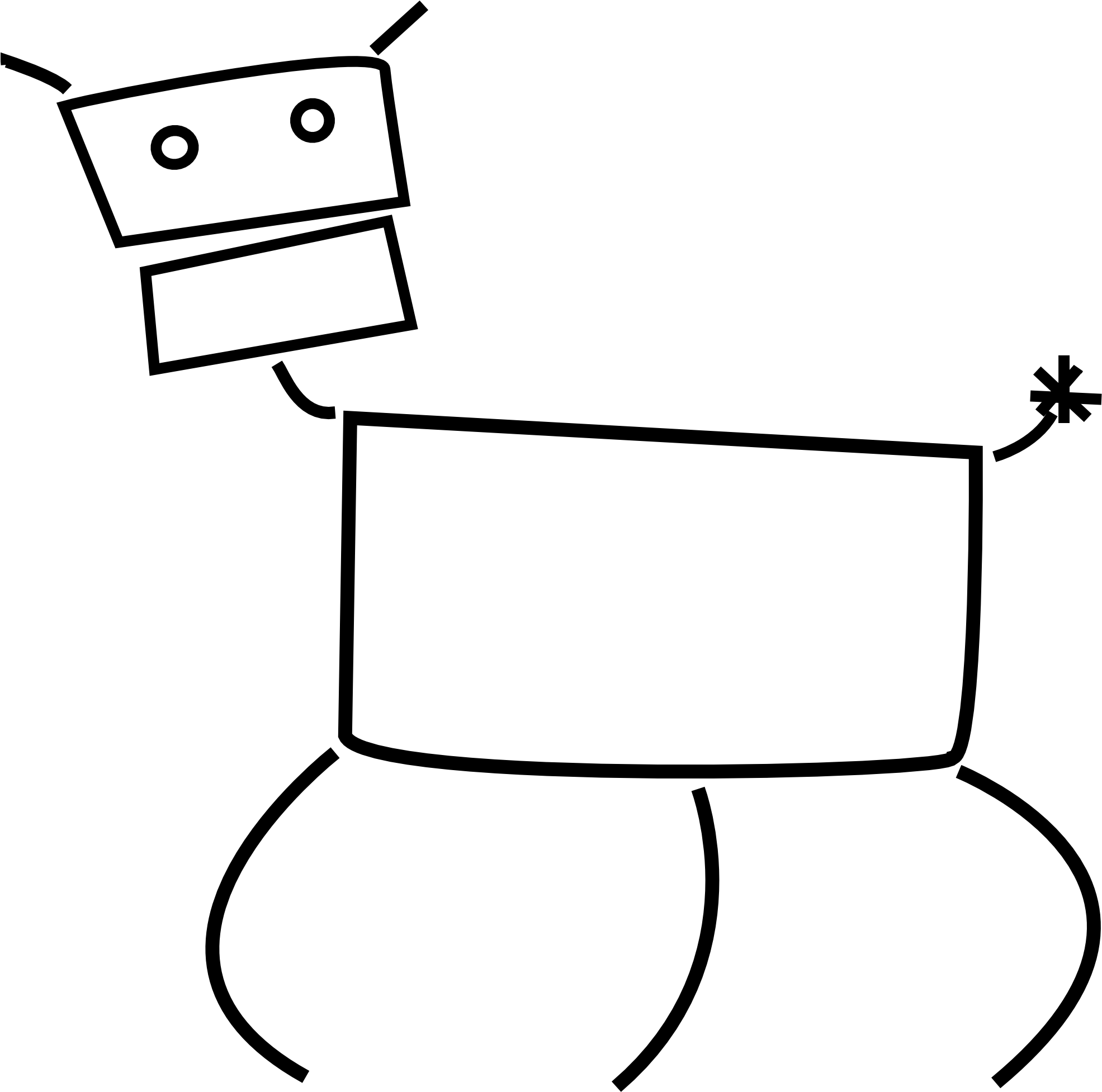 Dog Black And White Black And White Picture Of A Dog - Black White Clipart Of Dogs (1979x1959)