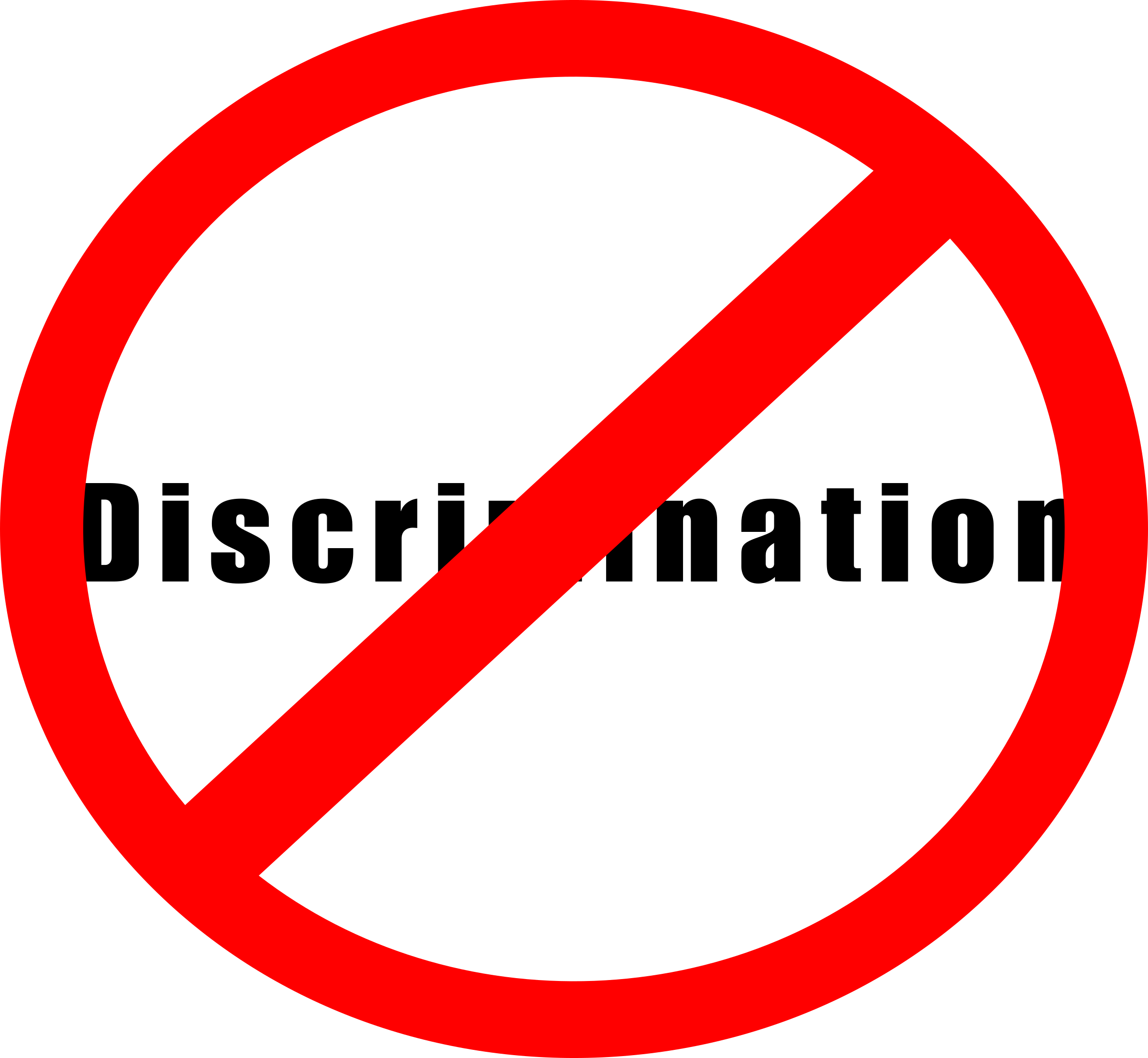 Download - Discrimination Sign (2400x2212)
