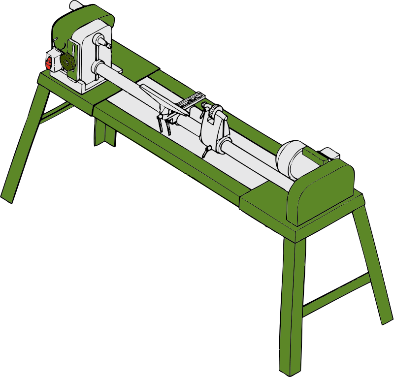 Workshop Tools Clipart - Lathe Clipart (782x750)