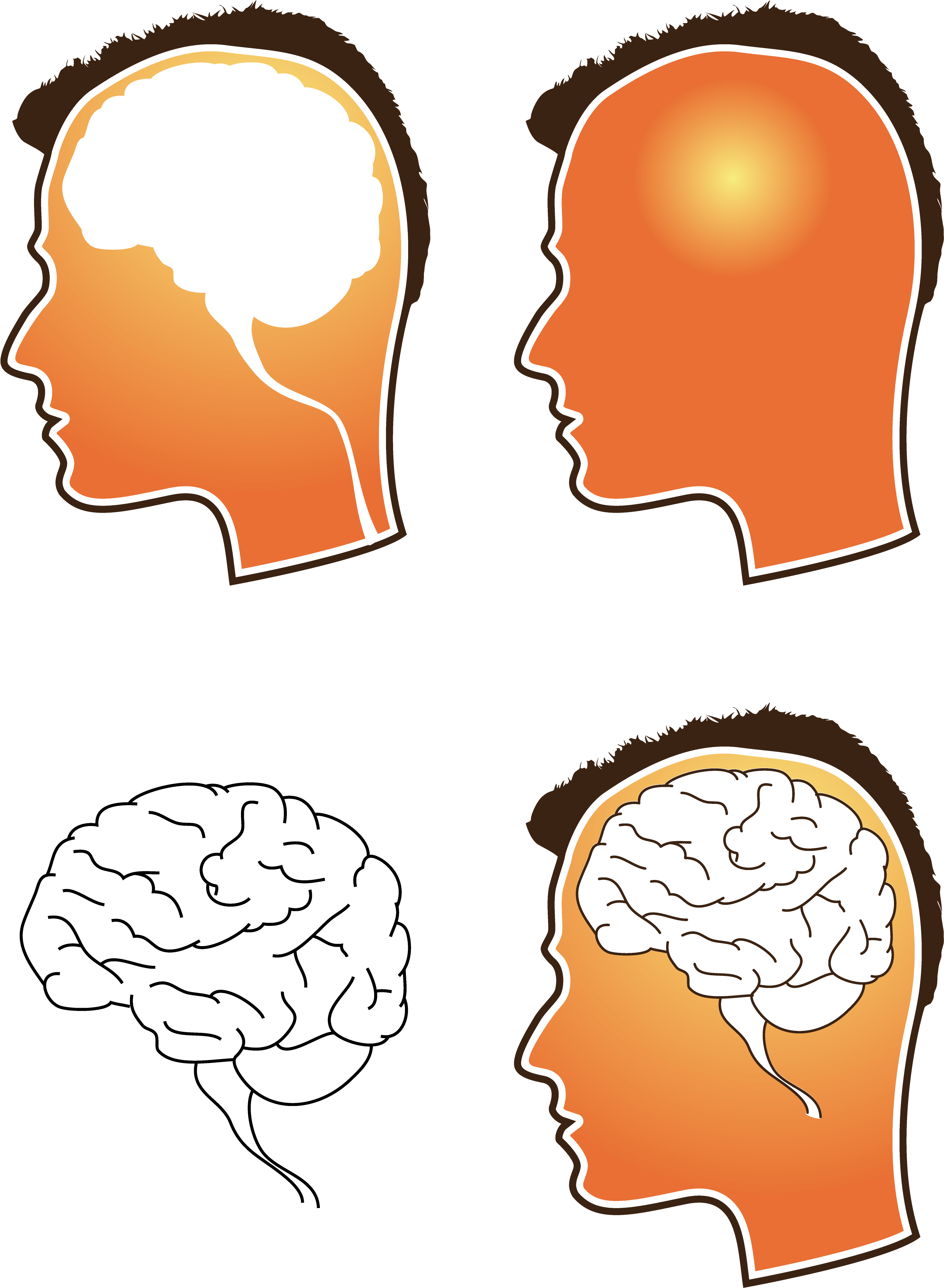 Free Vector Human Brain Vector - Free Vector Brain (4167x4167)