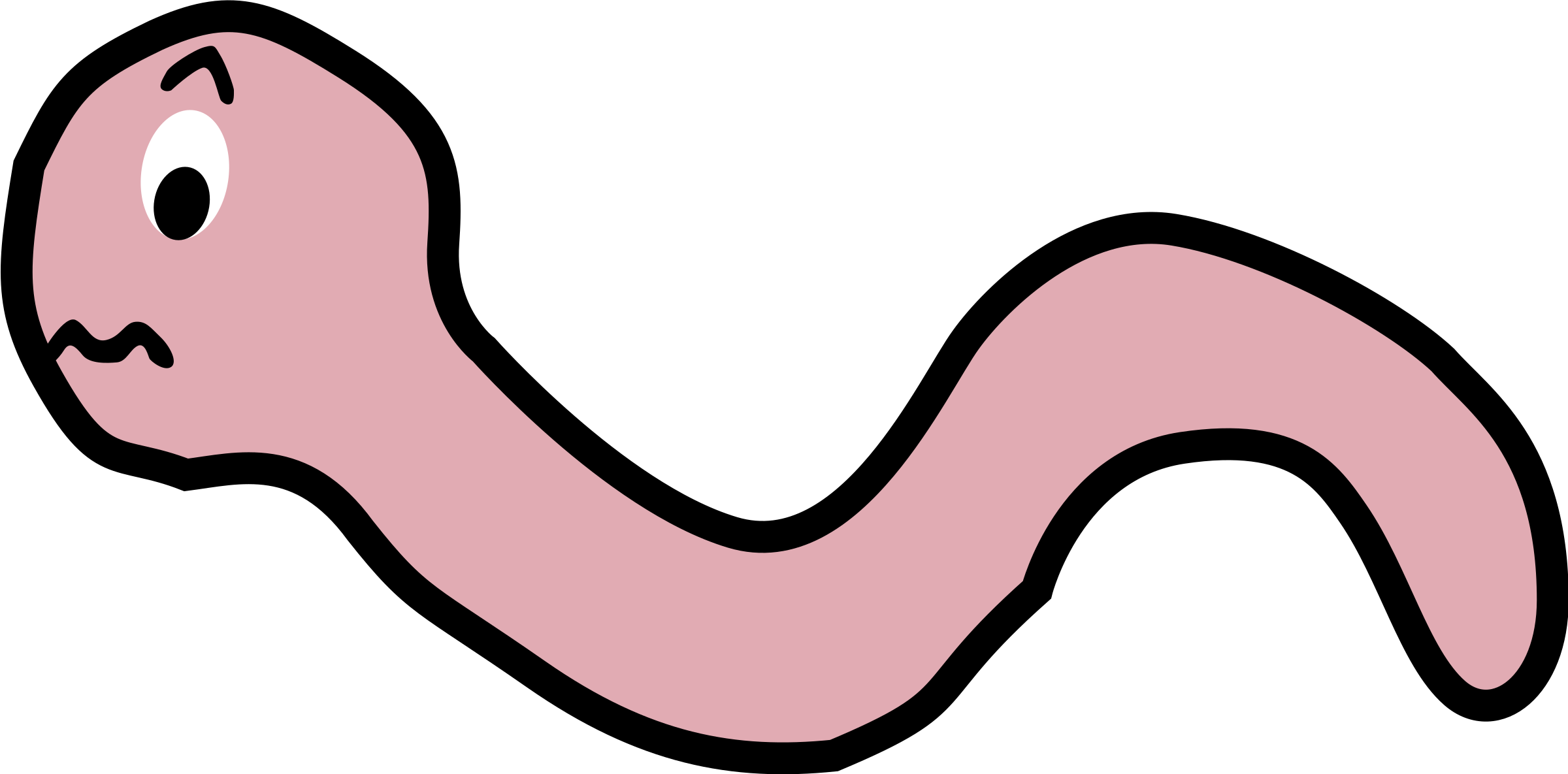 Big Image - Cartoon Worm (2400x1185)