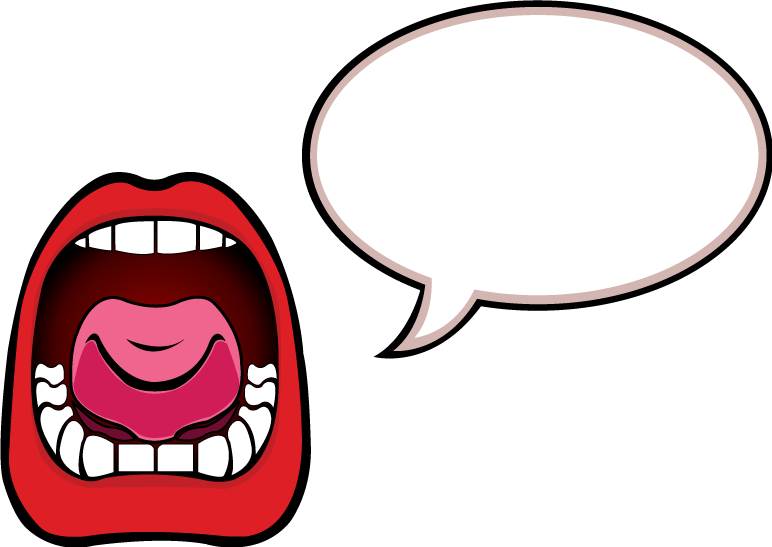 Talking Mouth Clipart - Scream Vector (772x547)