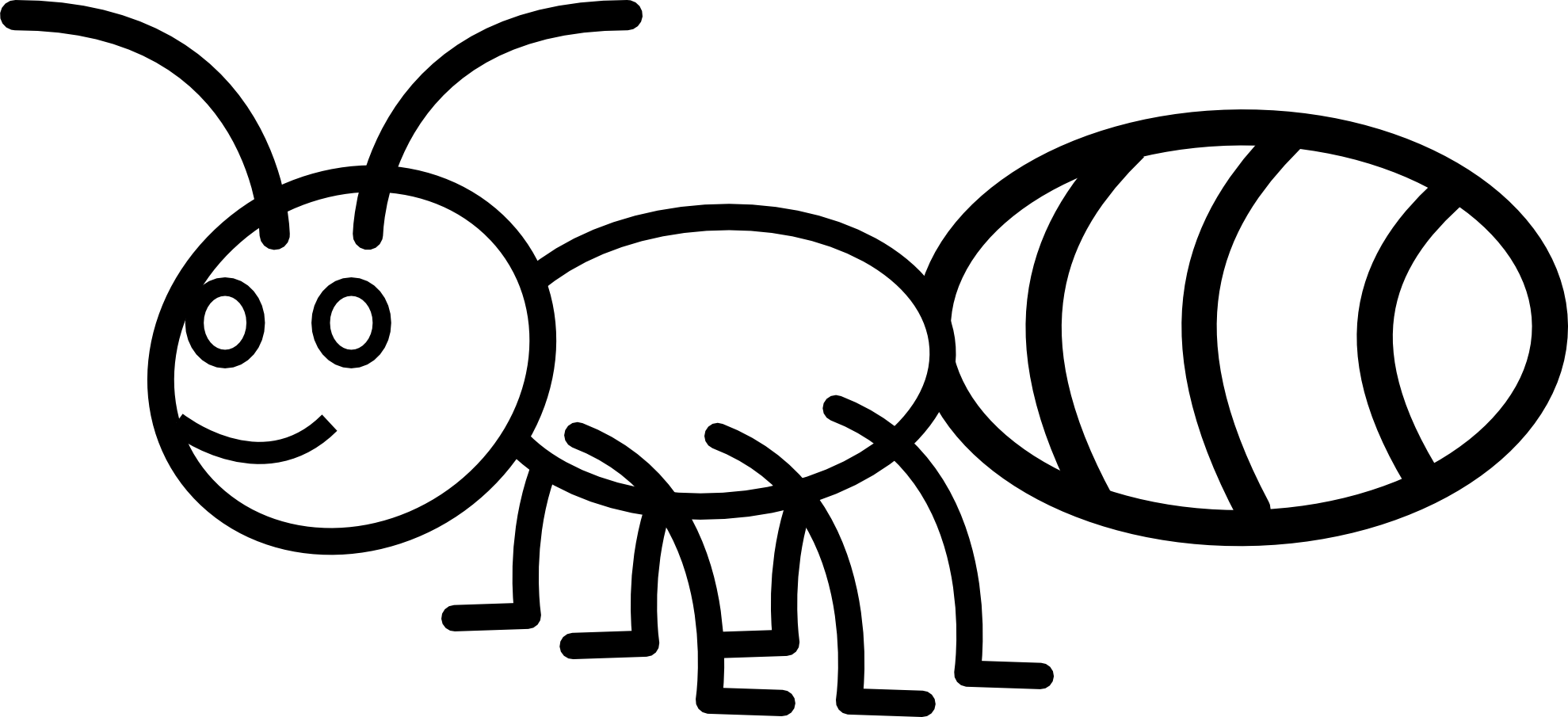 Closed - Book - Clipart - Black - And - White - Coloring Picture Of Ant (1979x905)