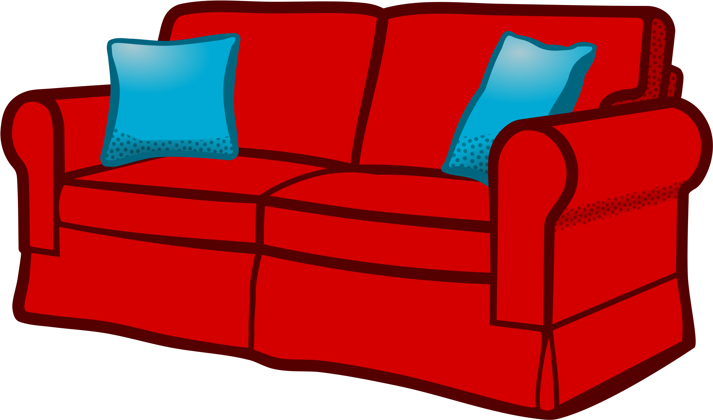 Sofa - Coloured - Sofá Cliparts (2400x2250)
