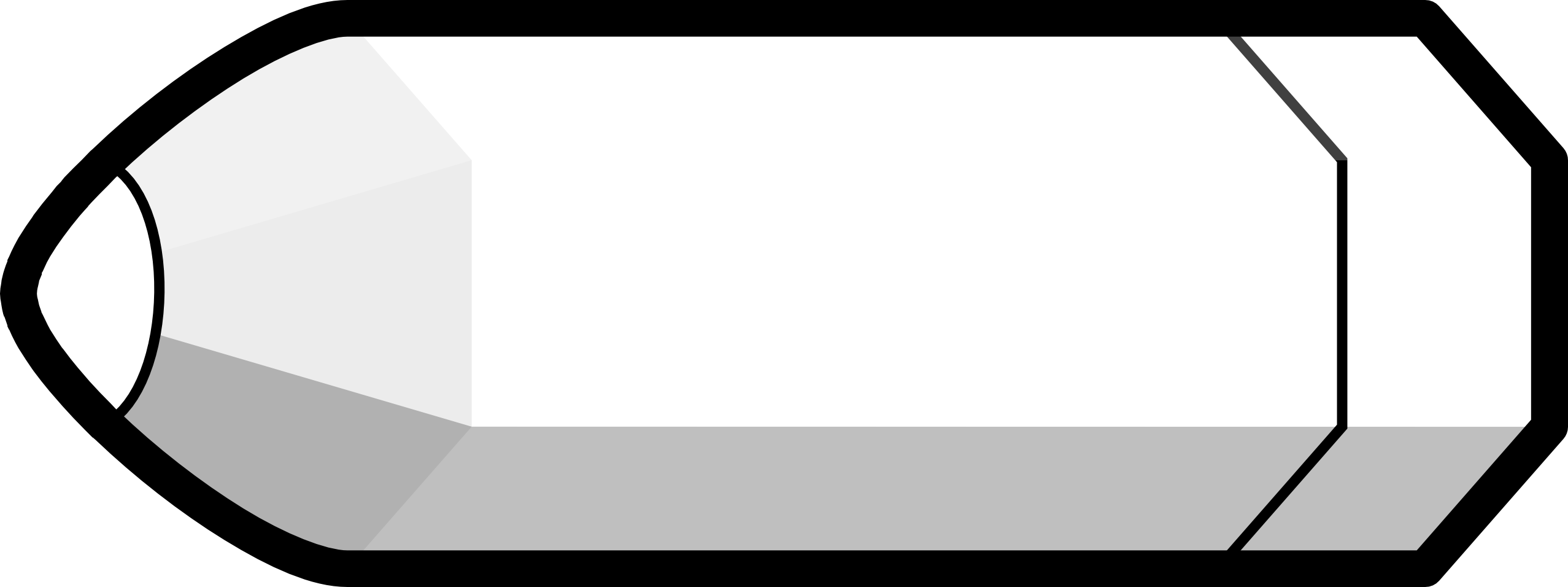 Pencil - Clipart - Black - And - White - Pencil Pic In Clip Art Black And White (2555x956)