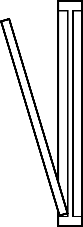 Components Door - 2d Door Clipart (332x900)