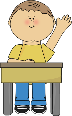 Boy Raising Hand - Student Raising Hand Clip Art (728x1174)