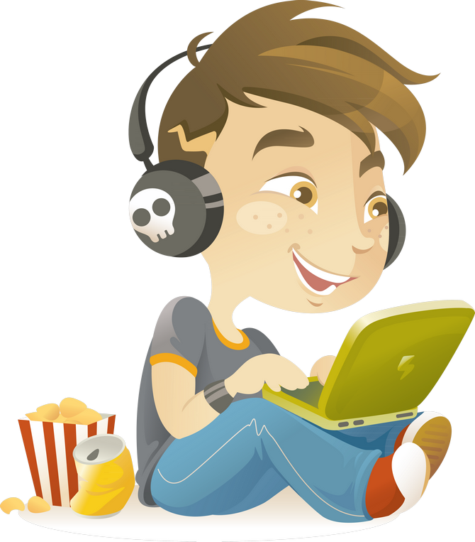 Фото, Автор Missis - Kid Computer Cartoon (670x763)