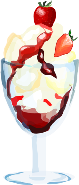 Ice Cream Sundae Clipart Png (256x600)