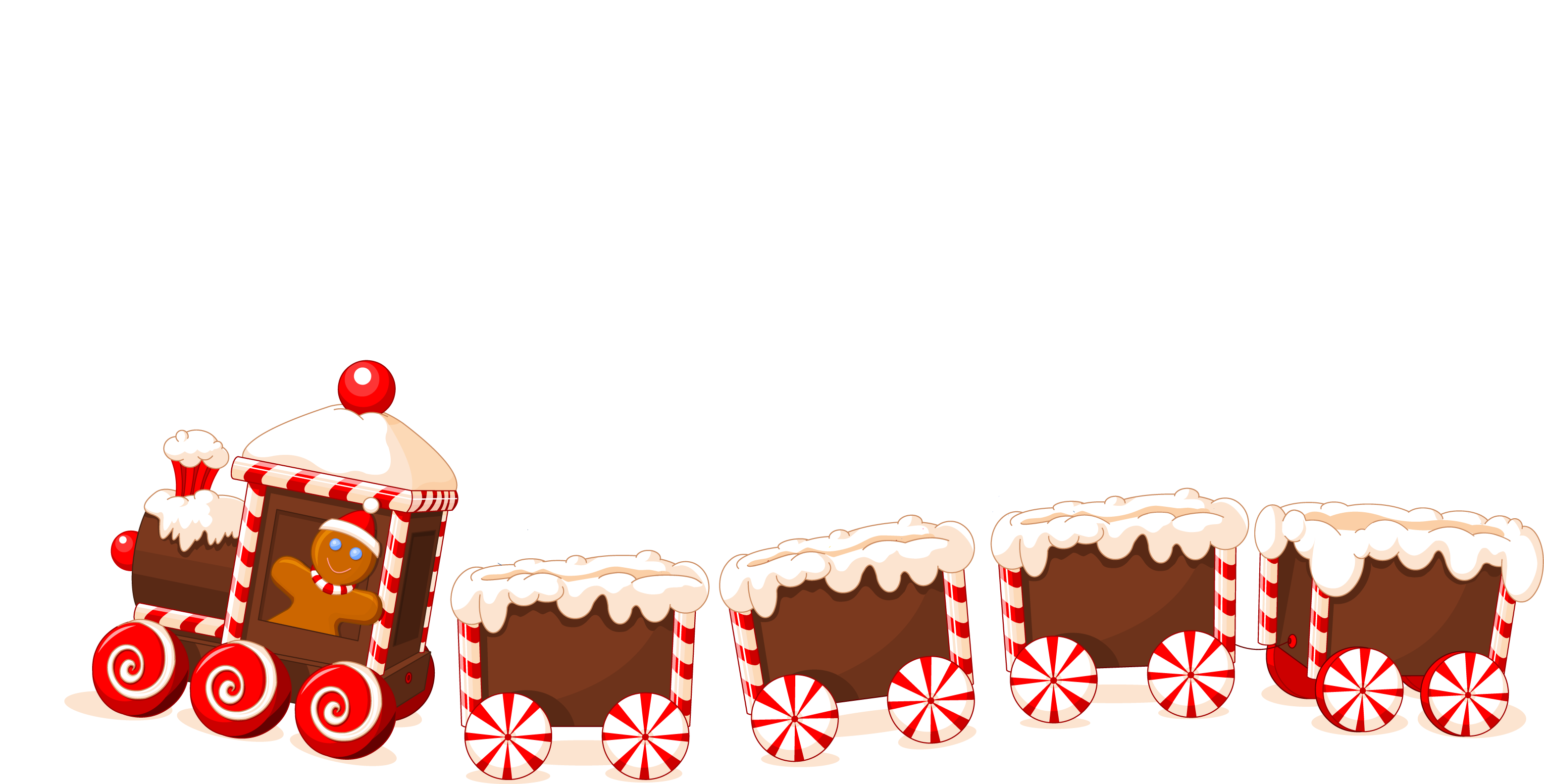 Christmas Cookies Train Png Clipart - Merry Christmas Round Ornament (3118x1584)