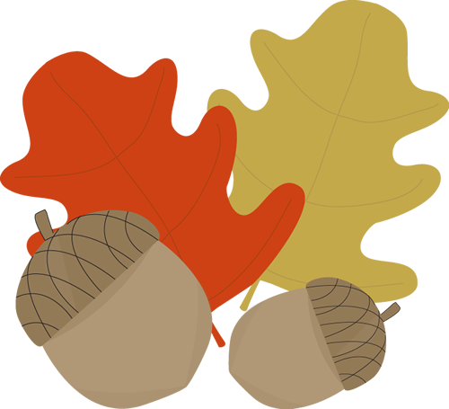 Cute Fall Clip Art Clipart Panda Free Clipart Images - Leaf And Acorn Clipart (500x455)