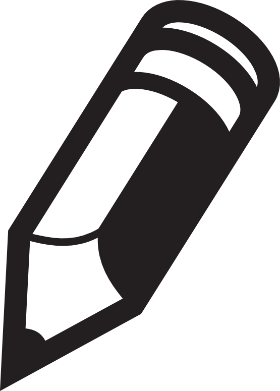 Pencil Clipart Black - Pencil Vector Black And White (555x775)