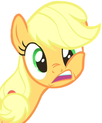 Fanmade Applejack Transparent Weird Expression - Applejack Transparent (356x427)