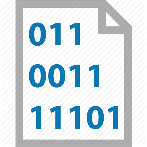 Binary File Icon Clip Art Free Vector / 4vector - Binary File Png (512x512)