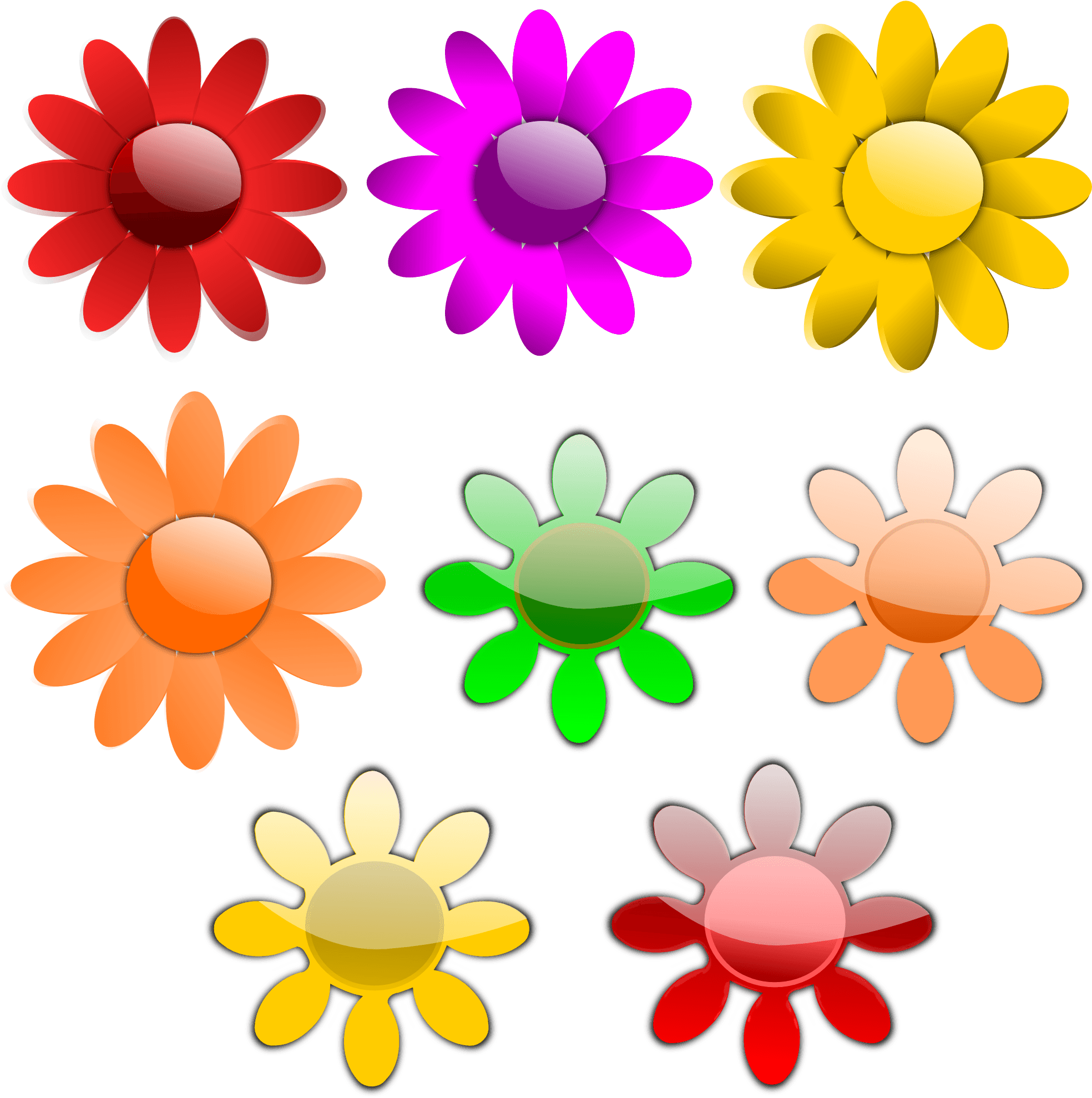 Eight - 8 Flowers Clipart (2020x2020)