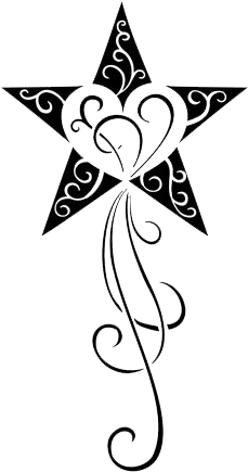 Star Tattoos Transparent - Shooting Star Tattoos (650x500)