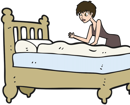 Make The Bed - Säng Tecknad (500x500)