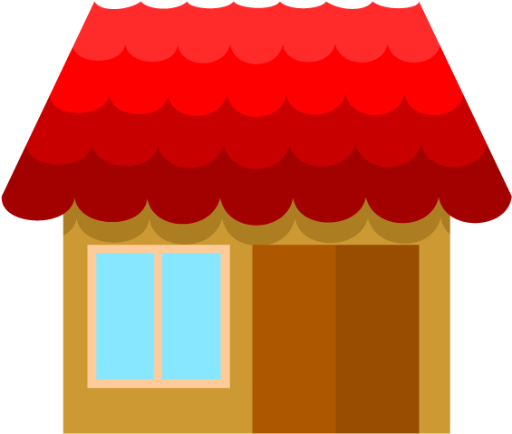 Vector Red House - Roof (595x842)