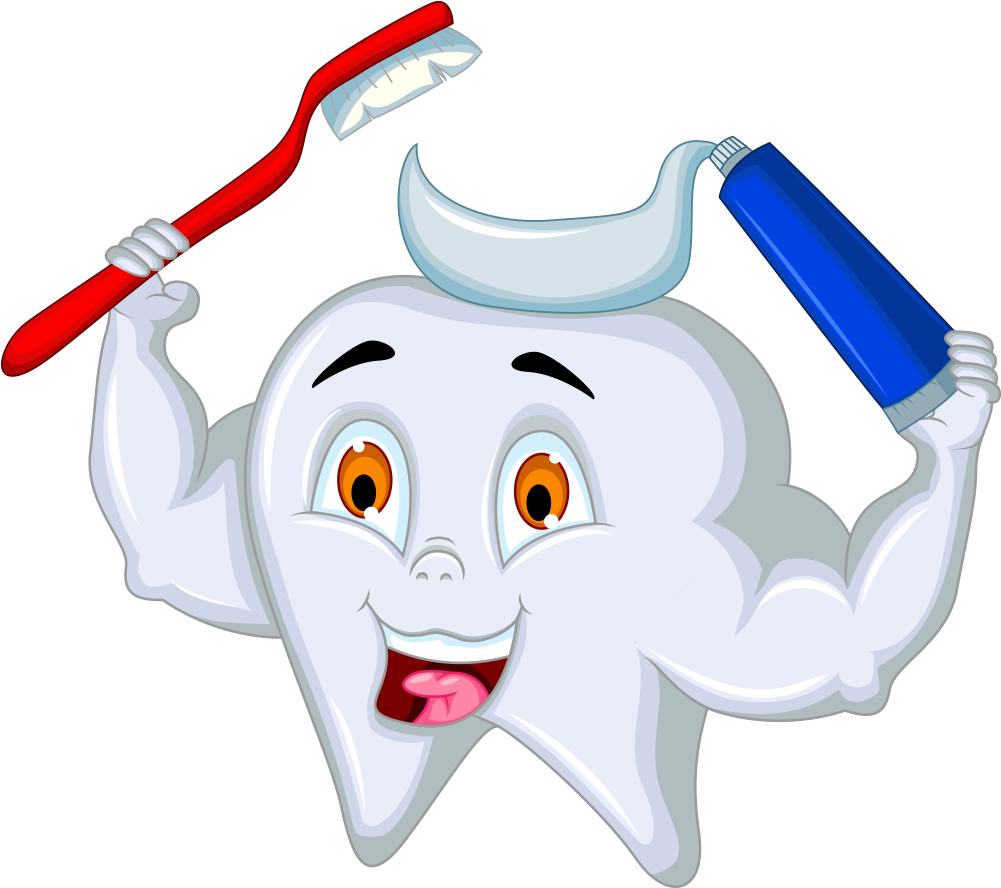 Toothpaste Toothbrush Cartoon - Tooth (1000x1000)