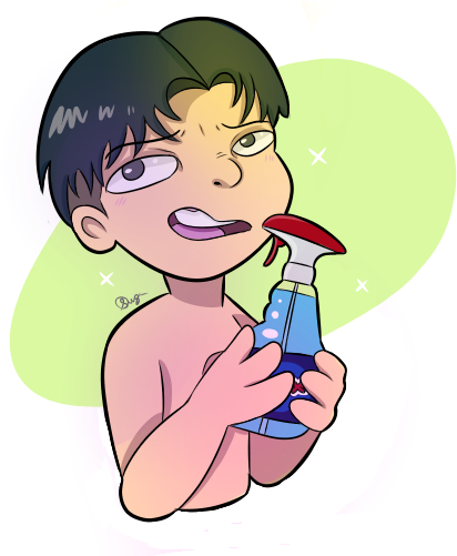 Levi X Windex By Suzannethebear - Cartoon (500x500)