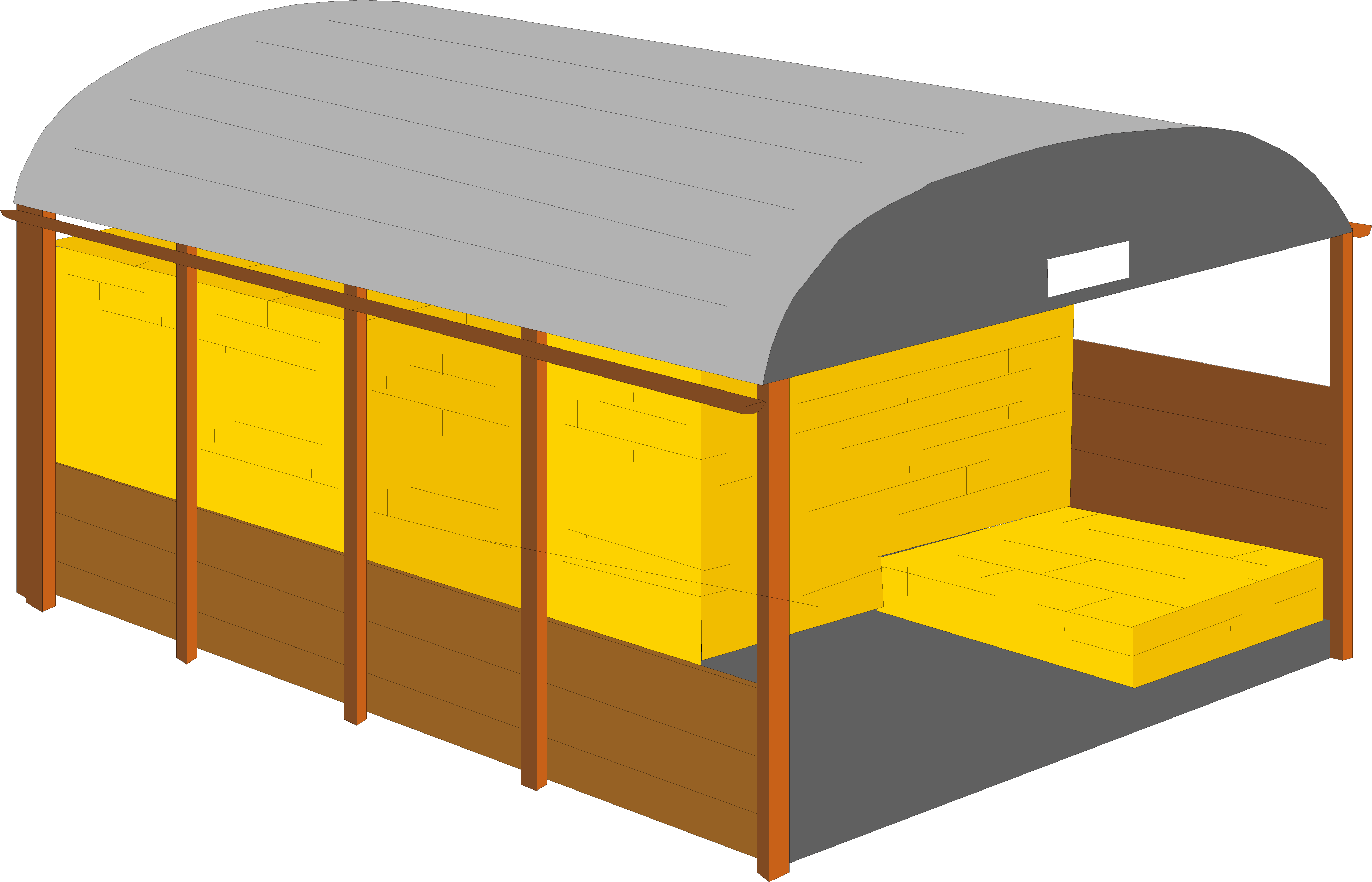 Vector Creative Open Farm Warehouse Map - Warehouse (4021x2584)
