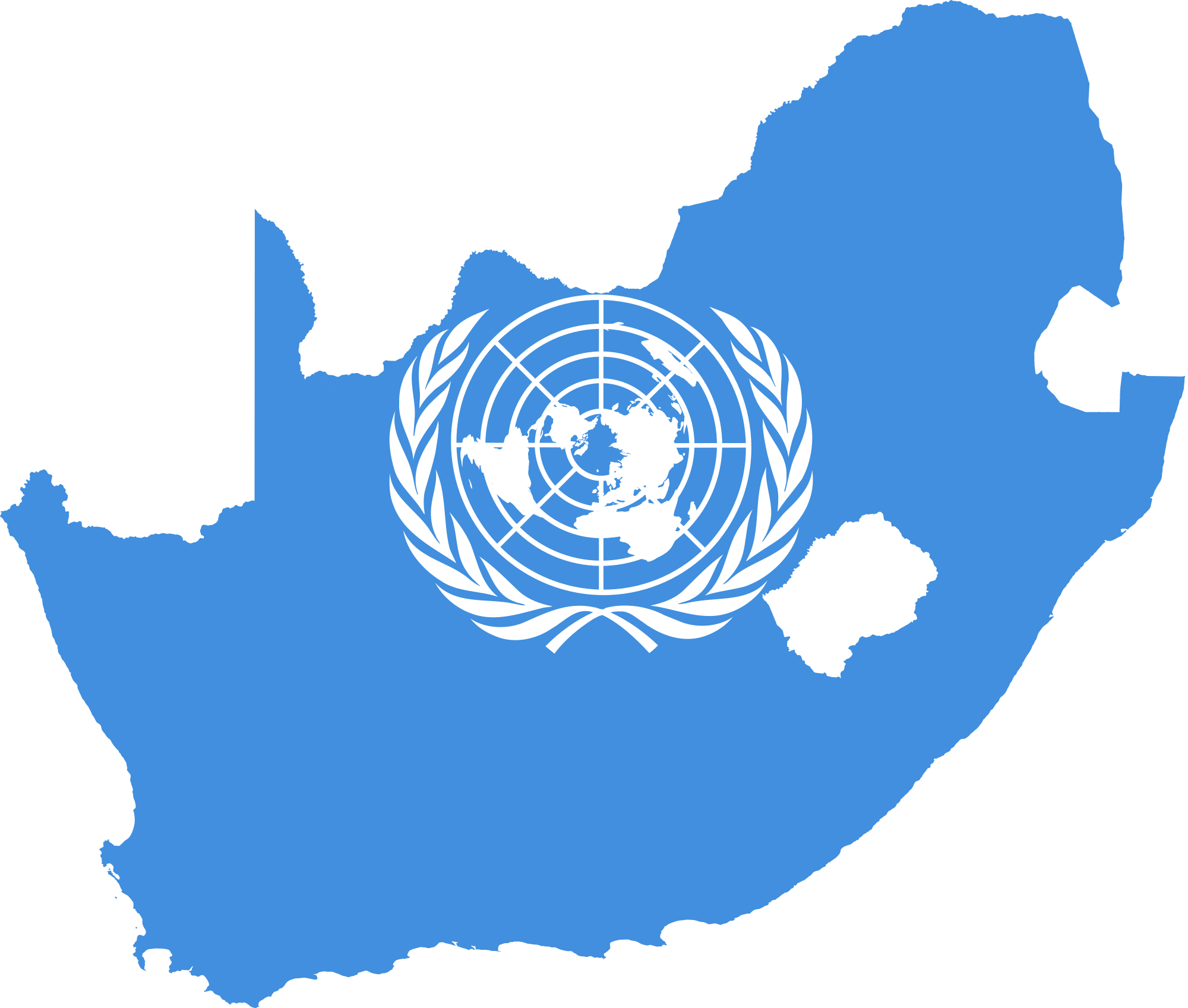 Open - South Africa Map Flag (2000x1697)