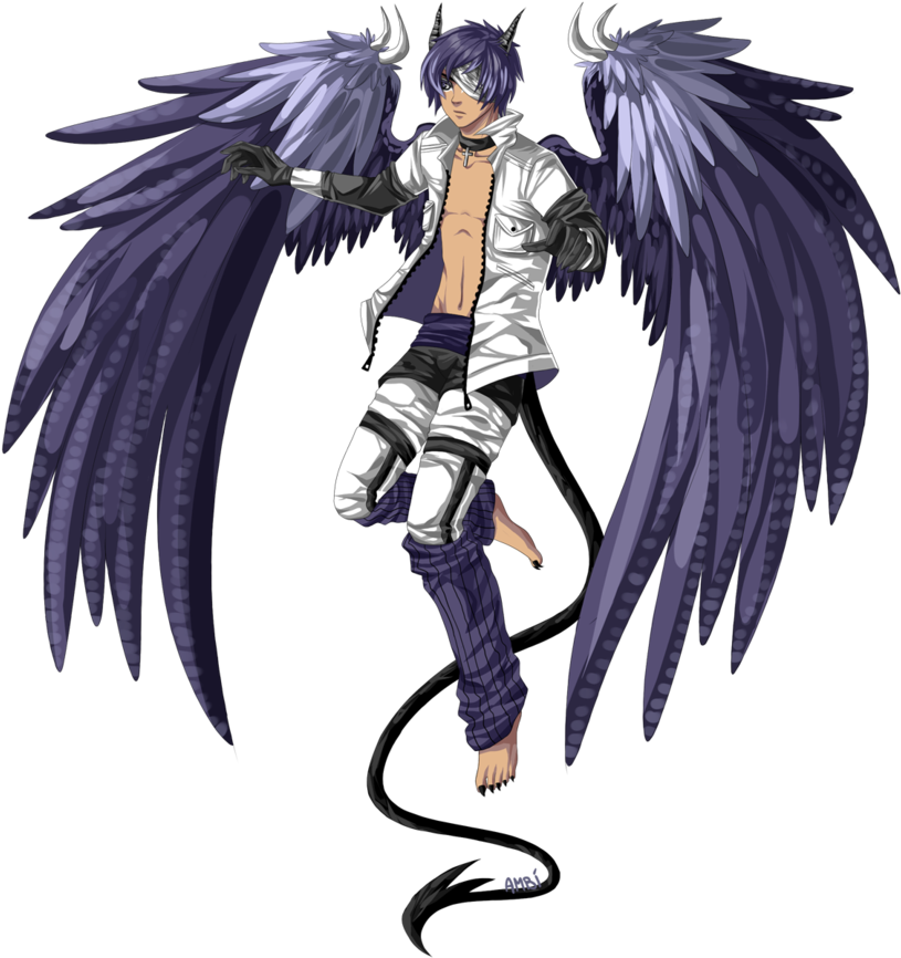 Blue Jade - Winged Anime Characters (872x915)