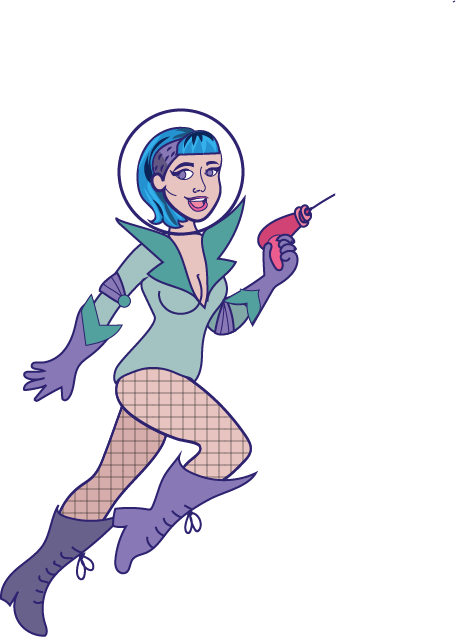 Me As A Space Babe - Cartoon (456x637)
