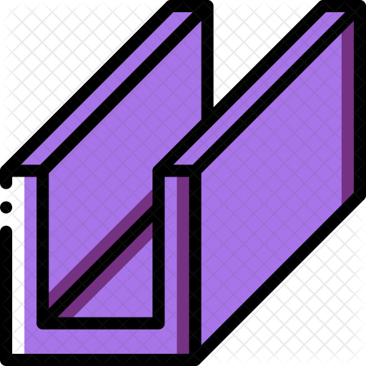Steel U Beam Icon - Construction (512x512)