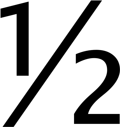 ½ = One Half = A Half - Symbol For 1 2 (480x500)
