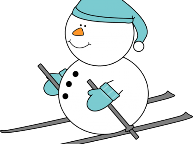 Ski Clipart January - Skiing (640x480)
