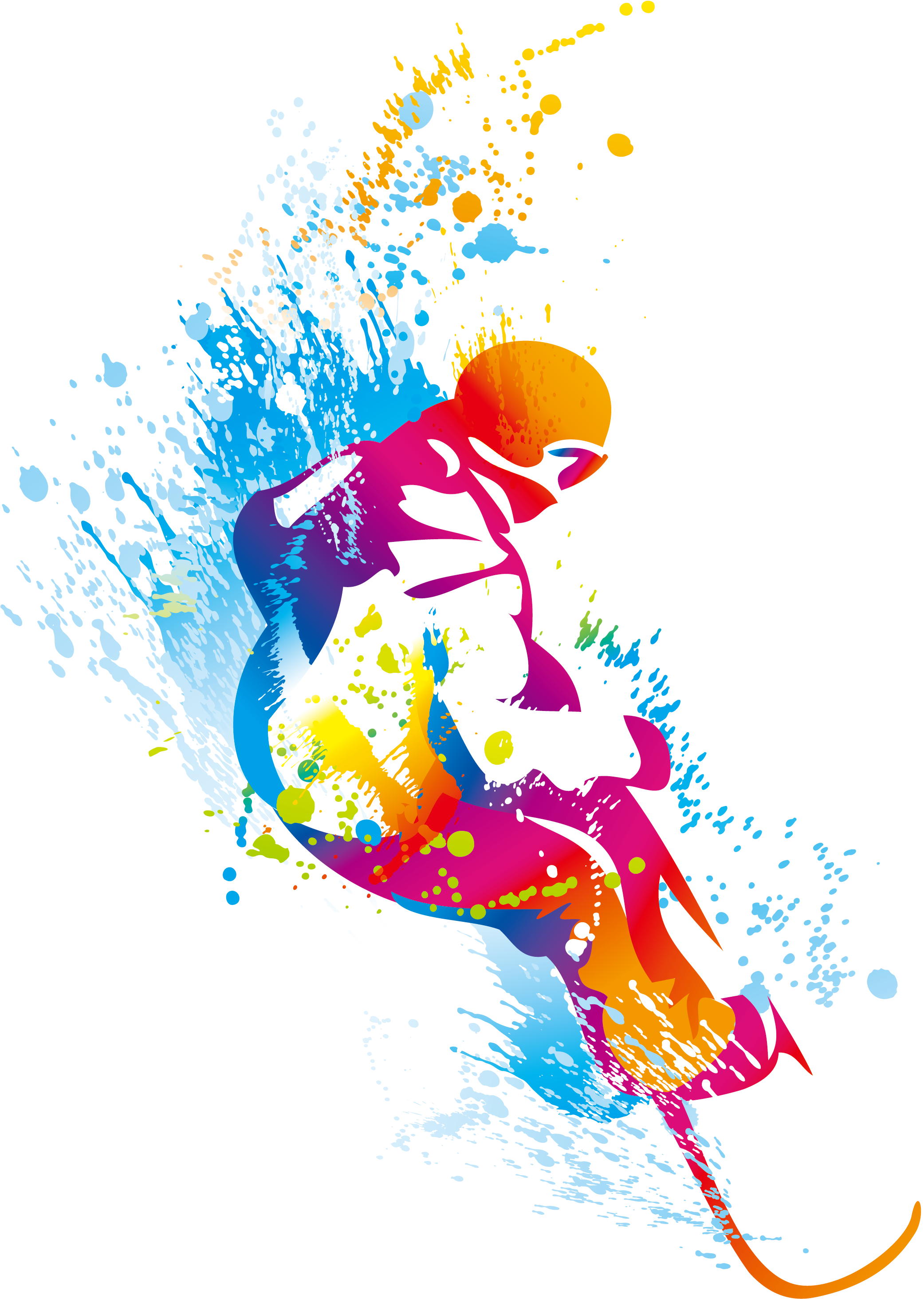Surfing - Ski - Magical Chefs Cik115 Full Color Wall Decal Snowboarding (2421x3189)