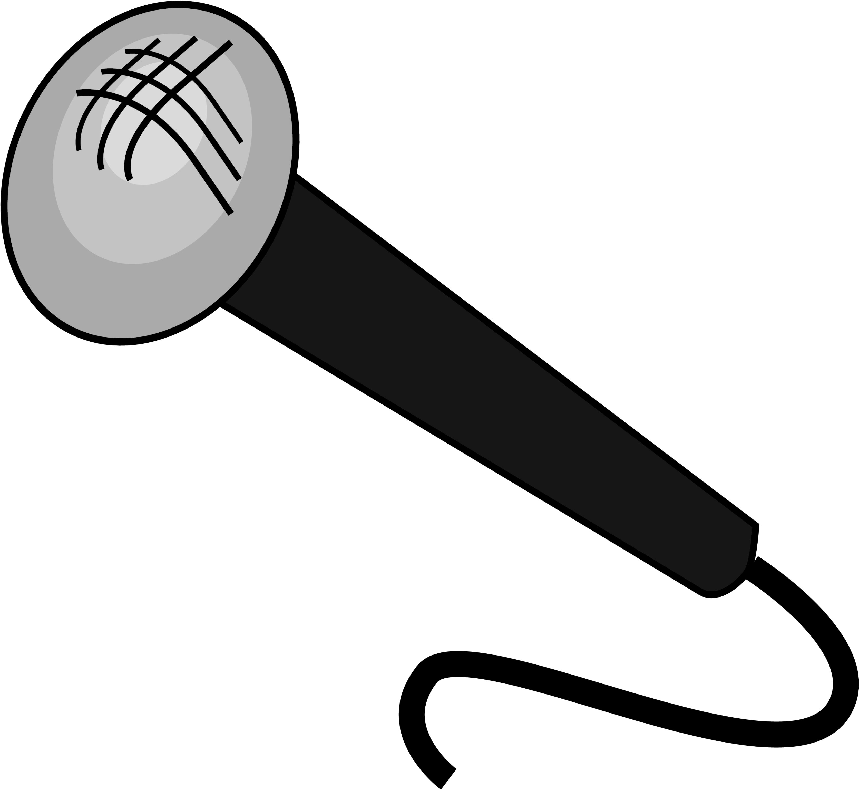 Anime - Microphone Clipart (3355x3100)