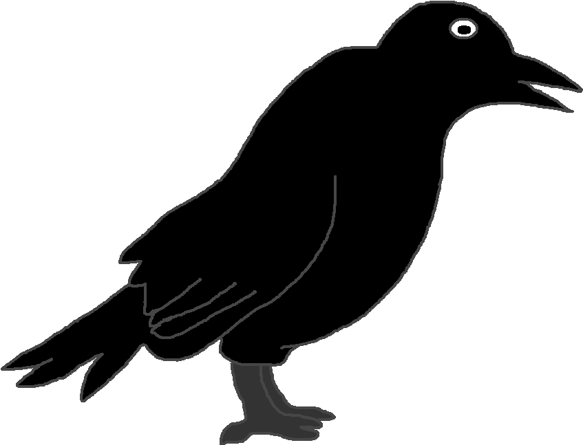 Silhouette Crow (861x662)