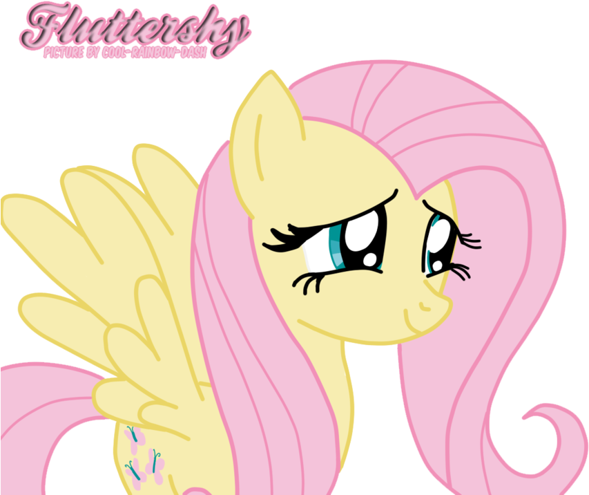 Fluttershy By Cool Rainbow Dash - Cartoon (900x724)