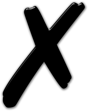 Wrong Cross Clipart Black And White - X Mark (420x420)