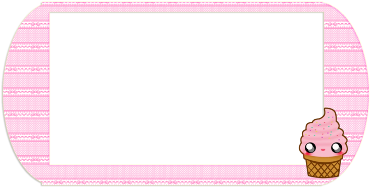 Paper Material Picture Frames - Cute Ice Cream (900x506)
