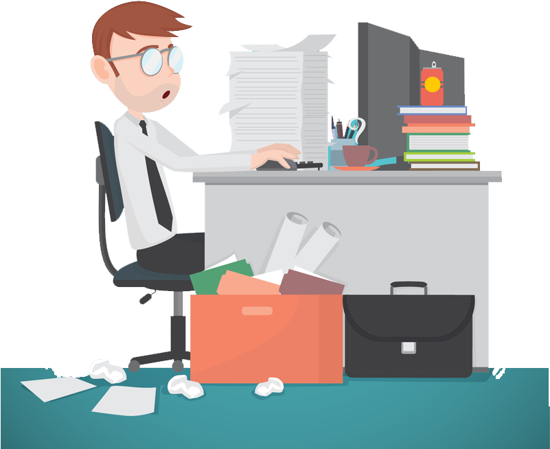 Web Development Software Developer Freelancer Web Developer - Cartoon Officedesk (800x759)
