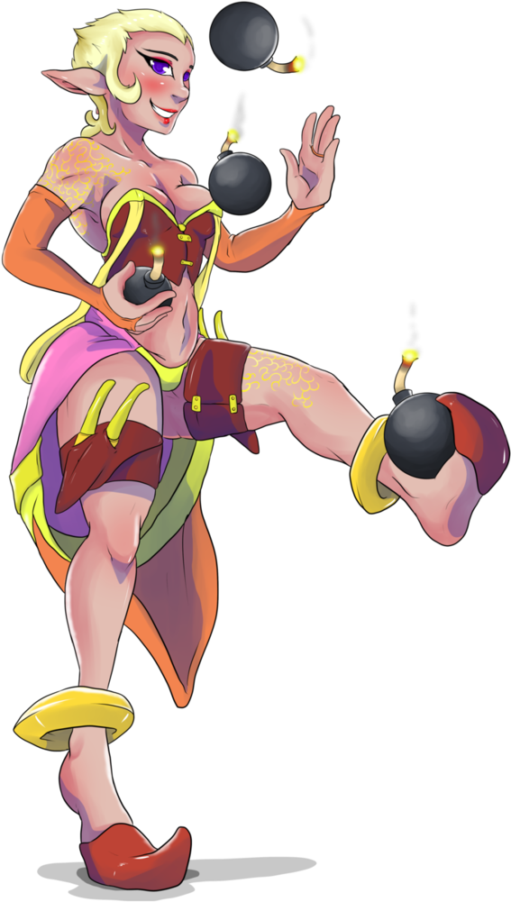 Explosive Juggling By Pinzhere - Cartoon (736x1086)